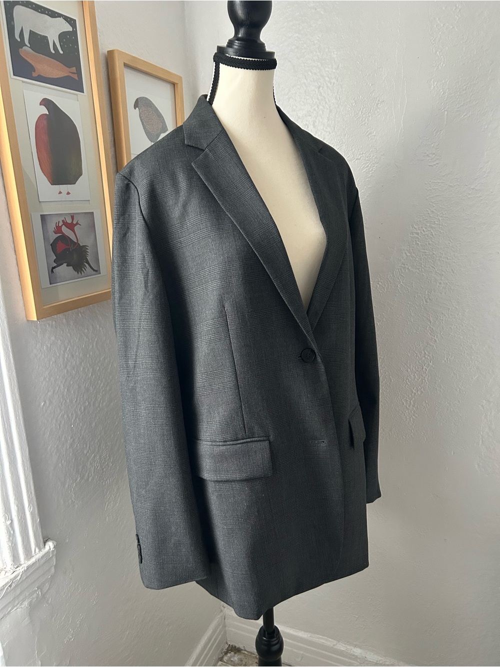 Uniqlo Women’s Gray Double Button Blazer Extra Large